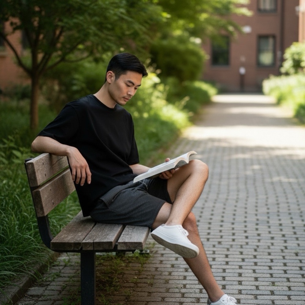 Black Textured Drawstring Shorts - Picture 3 of 12